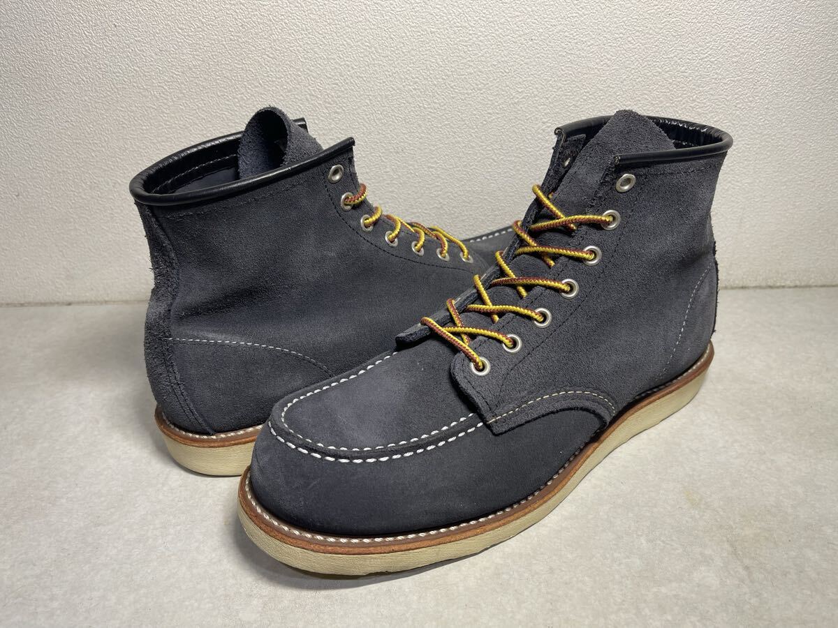 BEAMS別注 REDWING レッドウィング 8854 アイリッシュセッター モックトゥ ネイビー スエード US8 1/2 E 26.5cm USED USA製拍卖
