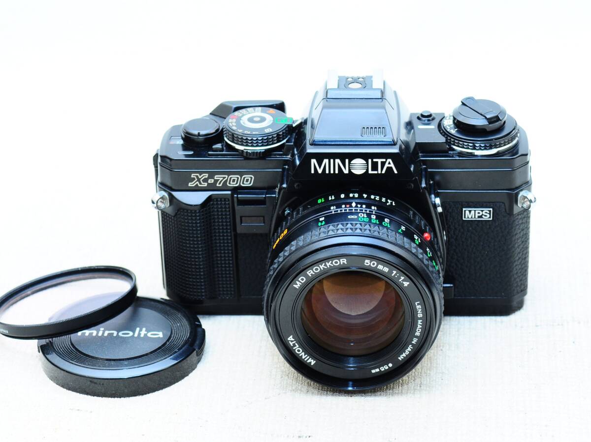 MINOLTA New X-700 MD50㎜F1.4大口径レンズセット 完動品拍卖