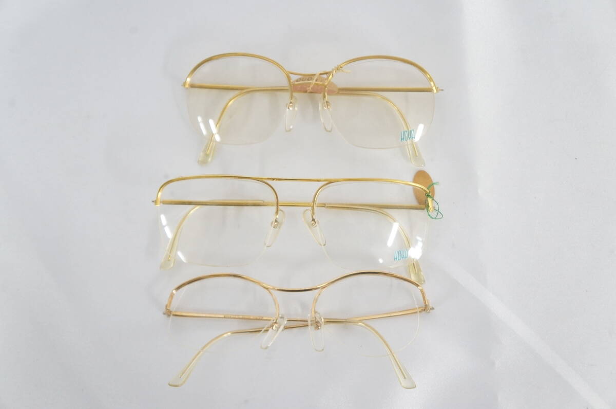 HOYA ホーヤ 14K メガネフレーム 3点 総重量:約44.3g まとめてセット 1103066011拍卖