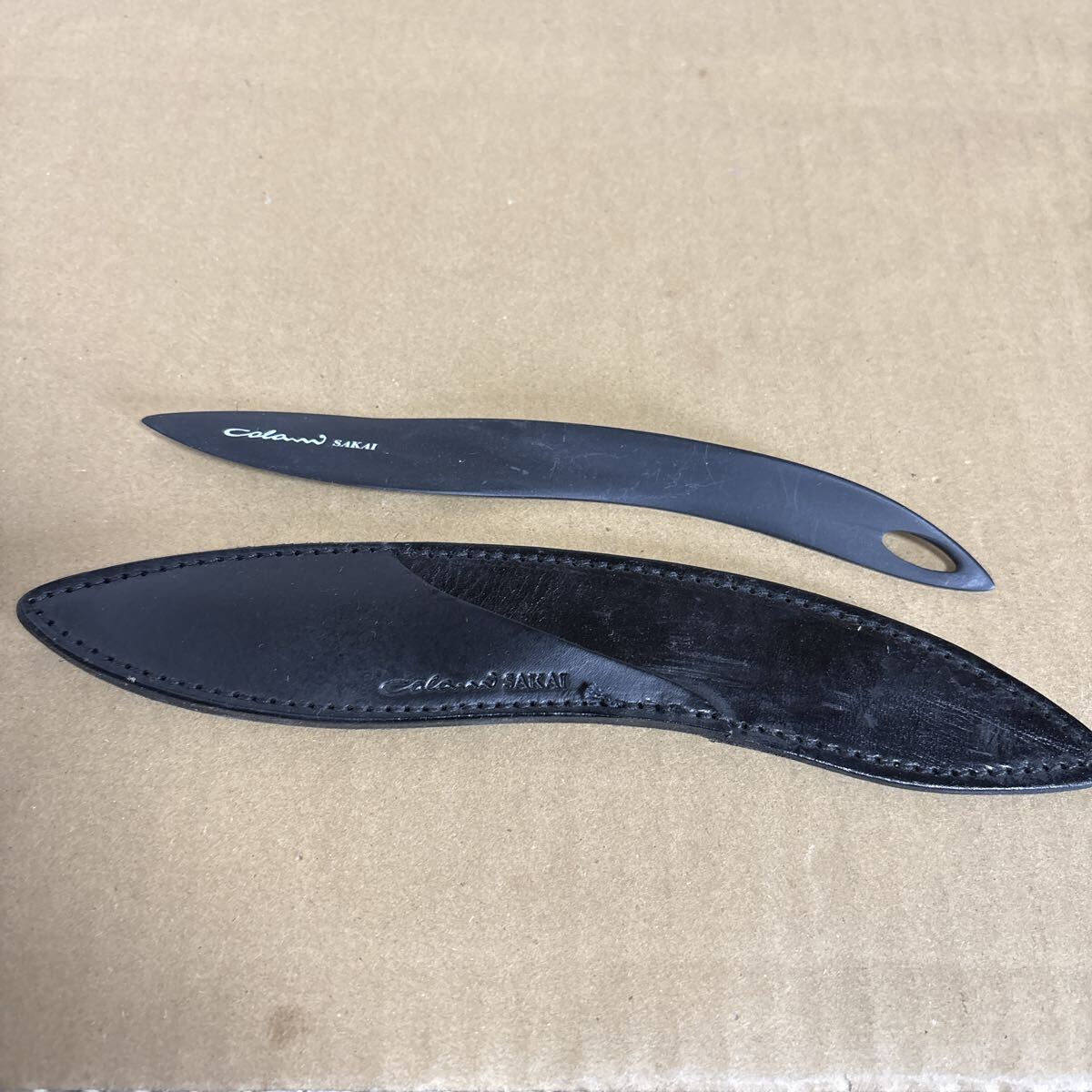Luigi Colani ペーパーナイフ 黒 G.SAKAI ルイジ・コラーニ レザーケース付き マットブラック 1910拍卖