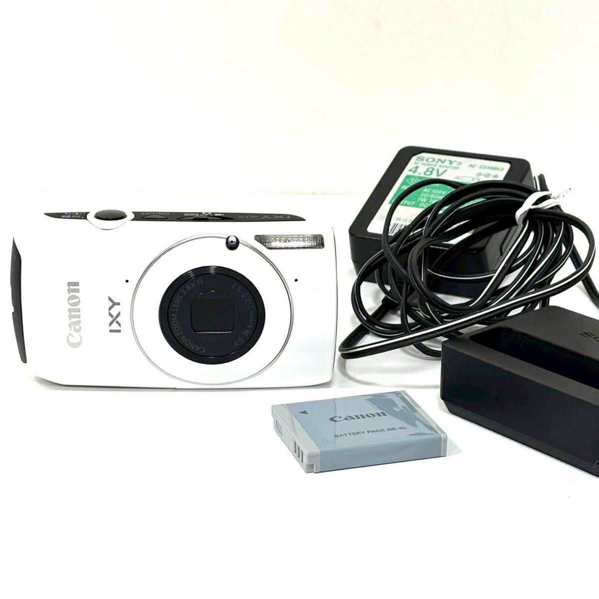 【通電のみ確認】Canon IXY 30 S キャノン イクシー PC1473 ホワイト 充電器付き デジタルカメラ デジカメ コンデジ IT7MM888O7SG A0318拍卖