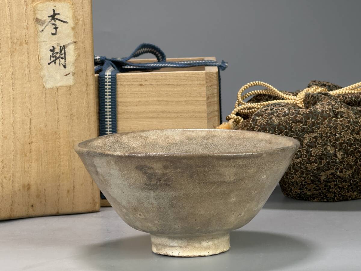 U15S05 朝鮮古美術 李朝時代 李朝茶道具 白磁茶碗 時代茶碗 古茶碗 井戸茶碗 古物 旧蔵家出し 拍卖