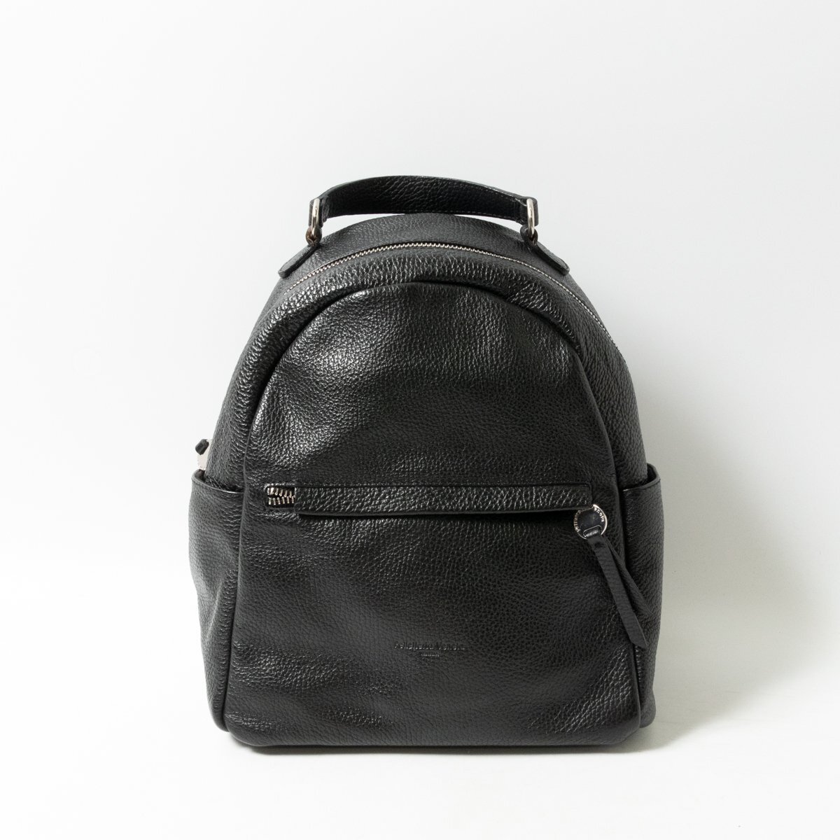 PELLETTERIA VENETA ペレッテリアべネタレザー ミニ リュック バックパック 革製 ブラック レディース 婦人 女性 カジュアル 鞄 バッグ拍卖