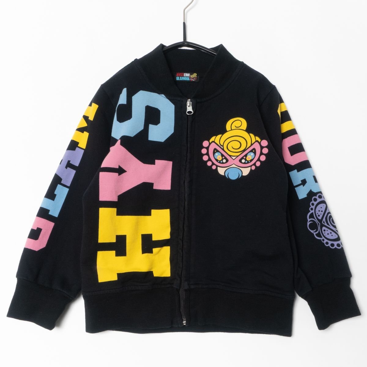 【1円スタート】HYSTERIC MINI ヒステリックミニ スウェットフルジップジャケット 子供 キッズ 100~110 黒 ブラック ヒステリックグラマー拍卖