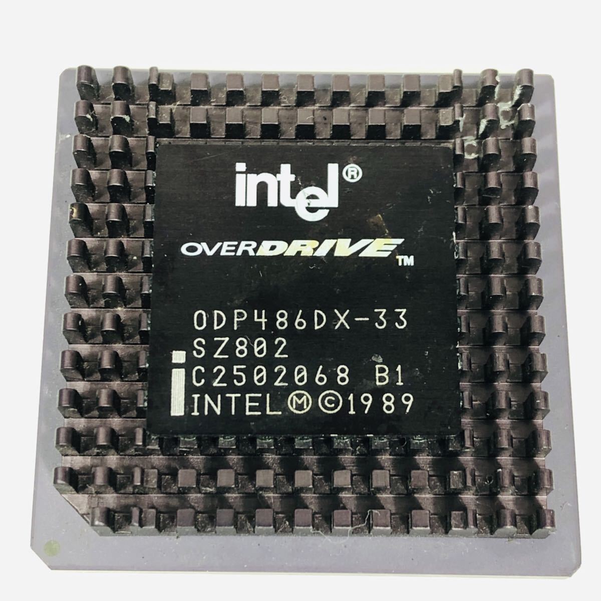 中古保管品 動作未確認 ジャンク Intel OVERDRIVE CPU ODP486DX-33 SZ802 C2502068 B1 1989 #A拍卖
