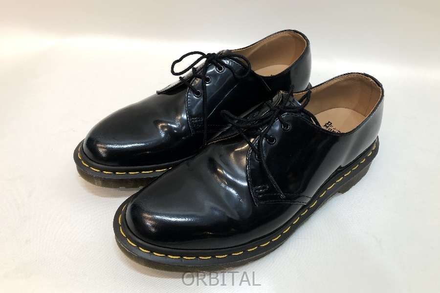 経堂) コムデギャルソンオムドゥ ドクターマーチン COMME des GARCONS HOMME DEUX DR. MARTENS 3ホール 1461 UK8 イギリス製拍卖