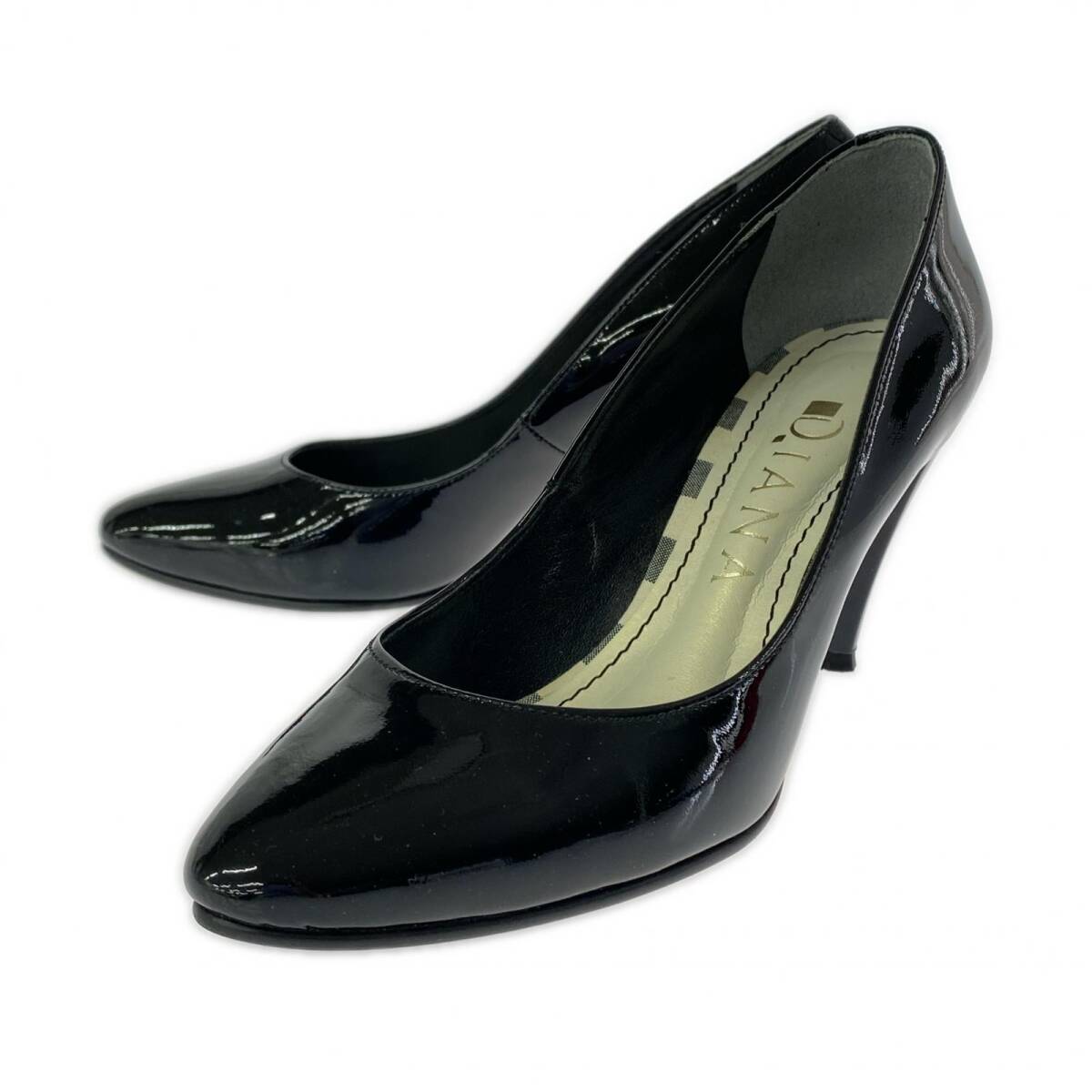 DIANA ダイアナ エナメル パンプス size21/ブラック拍卖