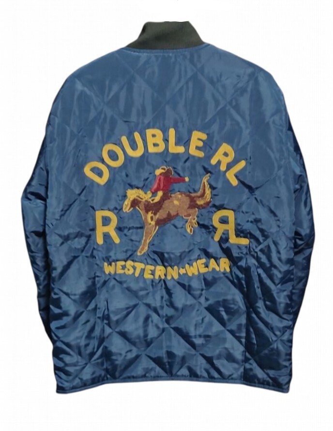 未使用送料無料 RRL リバーシブル ウエスタンチェーンステッチキルティングジャケット ナイロンジャケット ダブルアールエル 拍卖