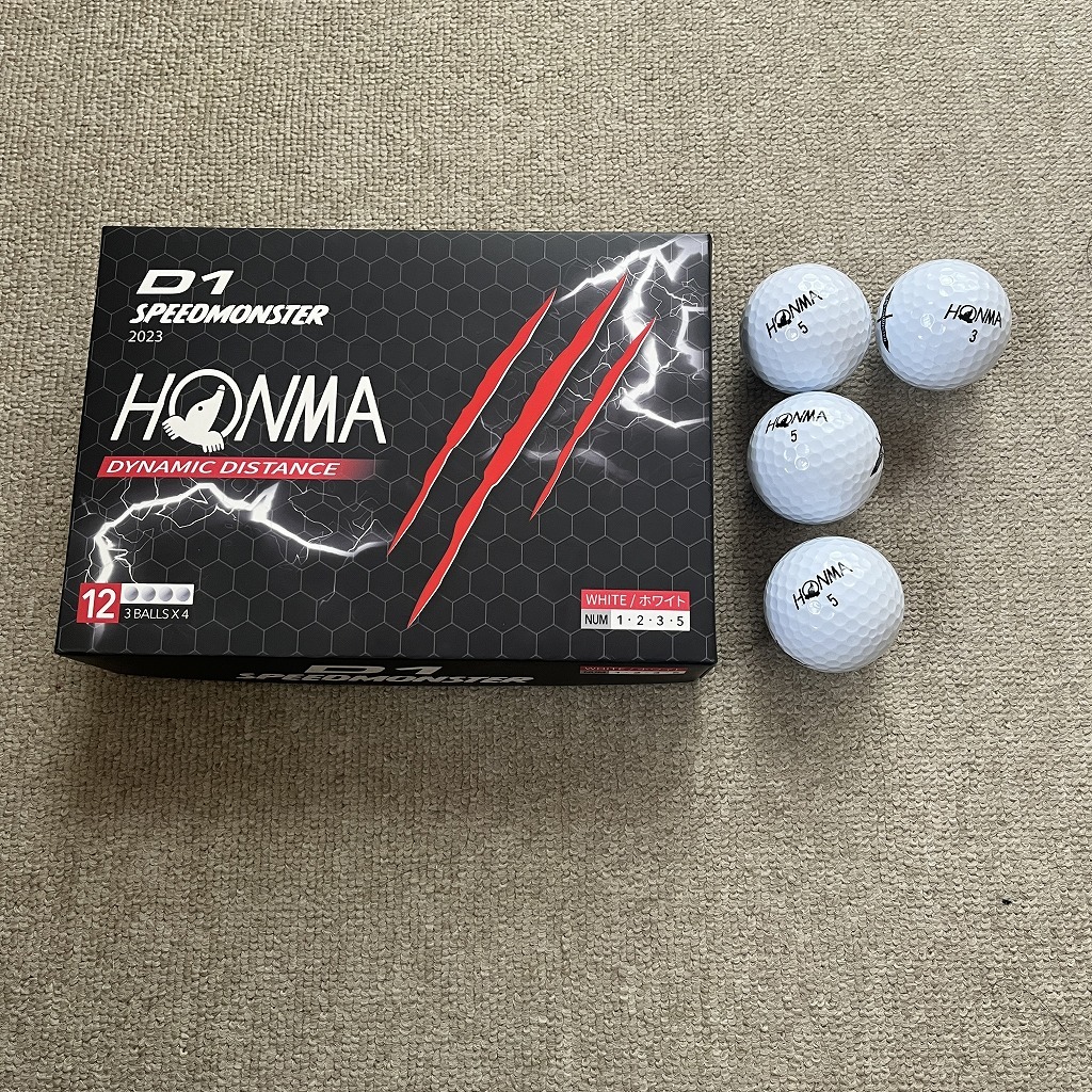 ホンマ D1-SpeedMonsterゴルフボール(白)12個+4個:合計16個 新品未使用拍卖