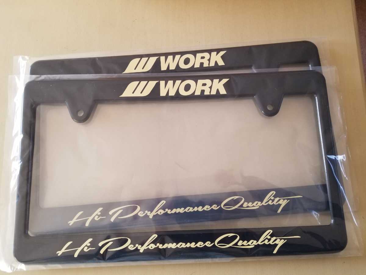 2枚組 work ナンバーフレーム スタンス ユーロ jdm usdm拍卖