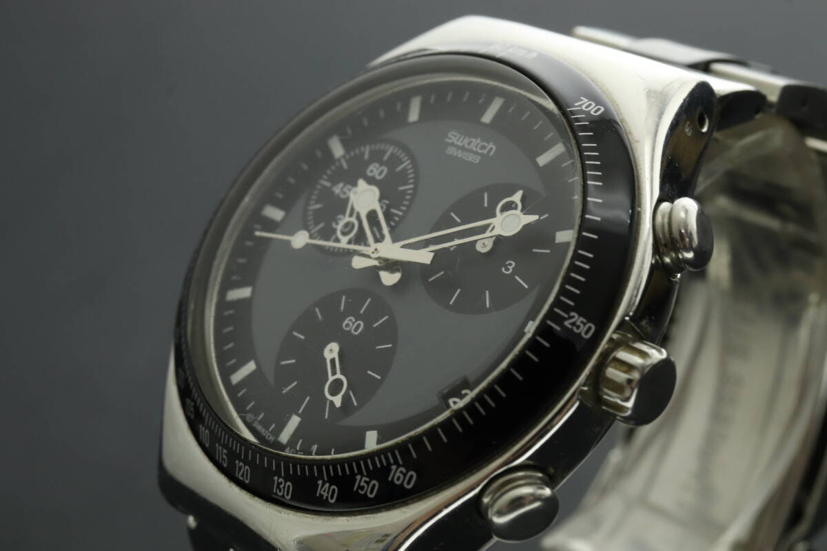 VMPD8-218-36 Swatch スウォッチ 腕時計 IRONY アイロニー クロノグラフ ラウンド クォーツ 約111g メンズ シルバー ジャンク拍卖