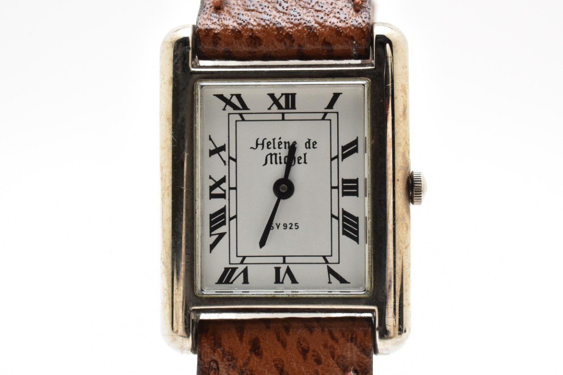 Helene de michel SV925 ヘレン ミッシェル スクエア 2針 レディース 2針 ホワイト シルバー 925拍卖