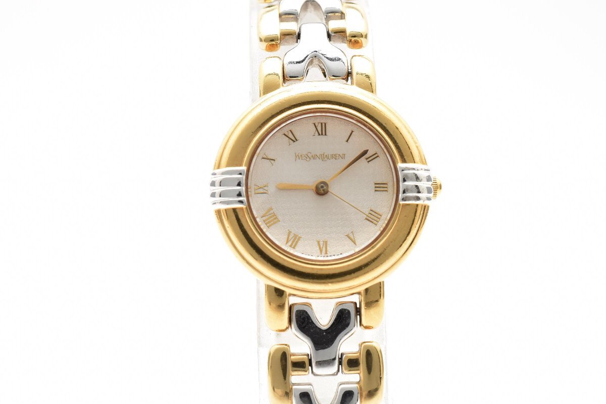 YSL イブサンローラン レディース 腕時計 3針 WATER RESIST 5430-F43071 文字盤 ホワイト 円形拍卖