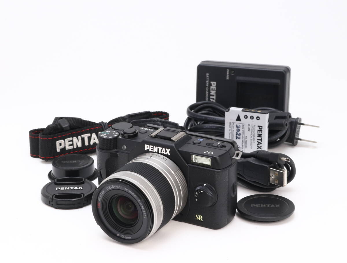 B (並品) PENTAX ペンタックス Q7 02 STANDARD ZOOM レンズキット (ブラック/シルバー) シャッター数 2,775枚 初期不良返品対応 33-217拍卖