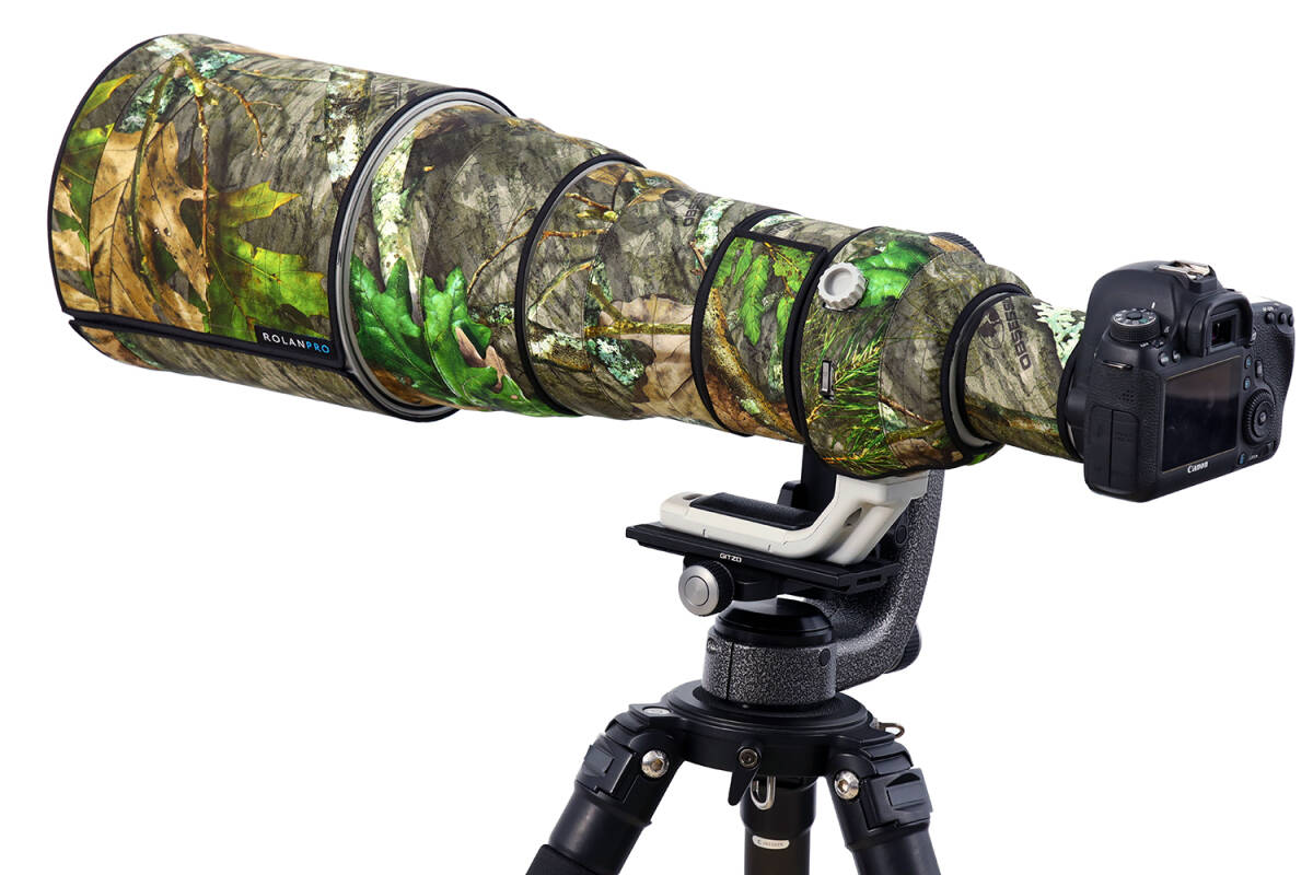 ROLANPRO レンズカバーCanon EF 400mm F/2.8 L IS III USMに合する望遠レンズ用カモフラージュカバー3層構造保護防水#36緑のジャングル迷彩拍卖
