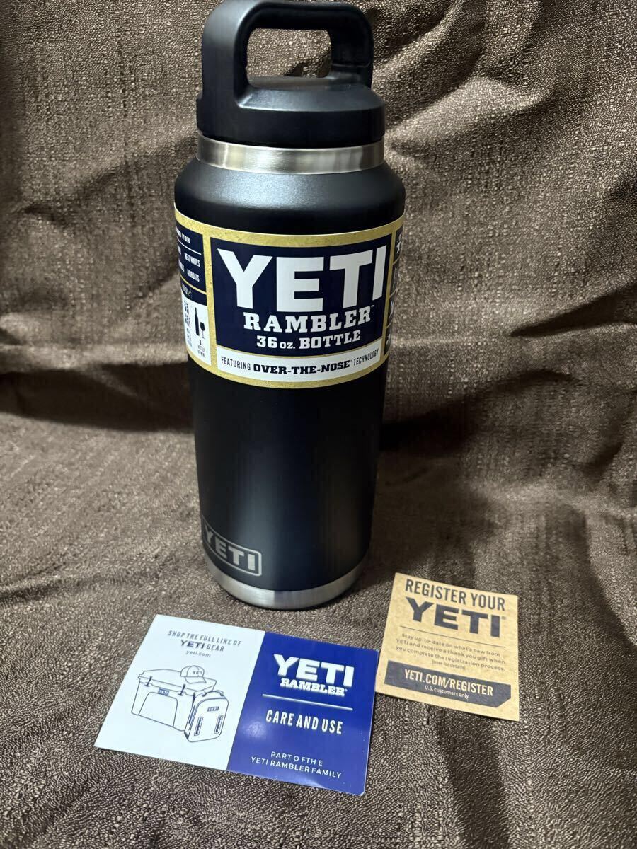 YETI イエティ RAMBLER 36oz ボトル 水筒 ブラック 未使用拍卖