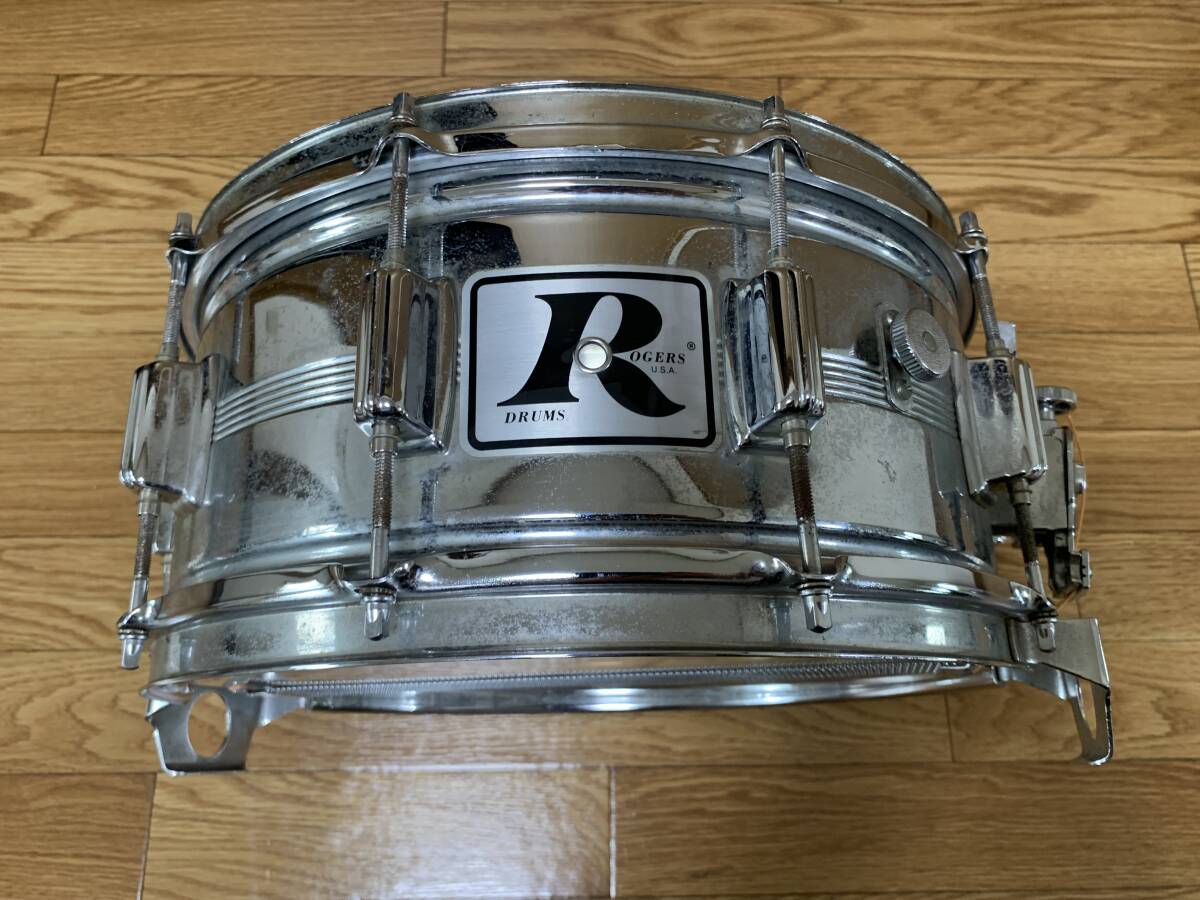 送料無料 Vintage Rogers Dynasonic Big R COB 14×6.5 ロジャース ダイナソニック ブラス スネア 拍卖