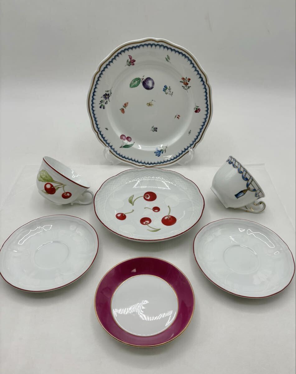 【い-3-44】80 Richard Ginori リチャードジノリ 食器 7点まとめ プレート イタリアンフルーツ アンティコチェリー フィオッコグレース拍卖