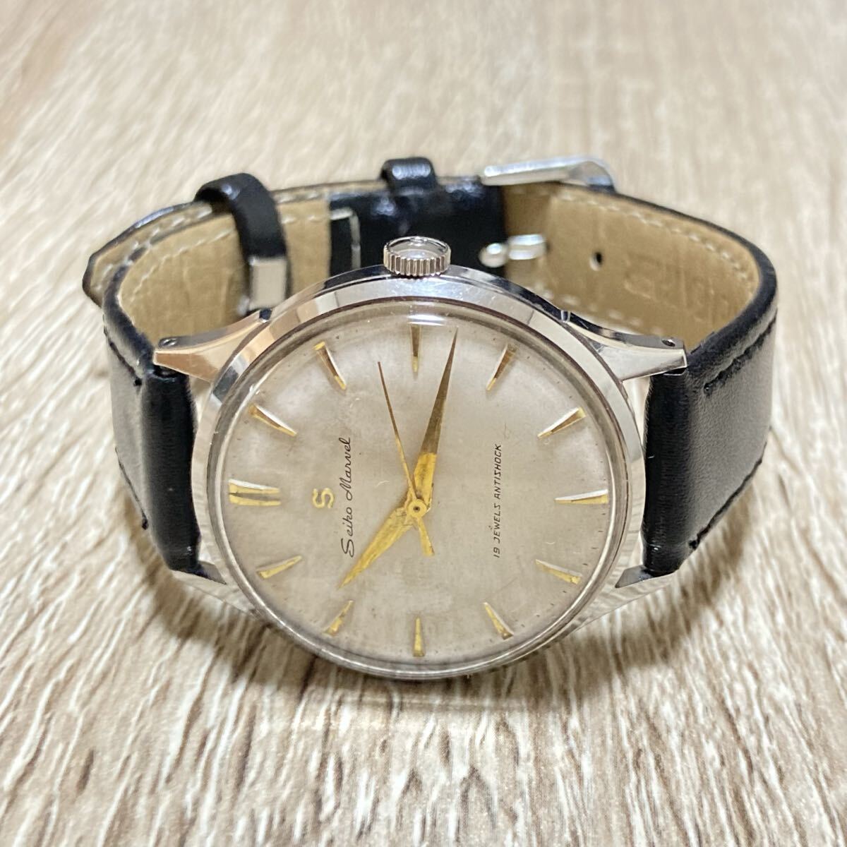 1円スタート!稼働品 セイコー マーベル 手巻き 腕時計 希少 赤機械拍卖