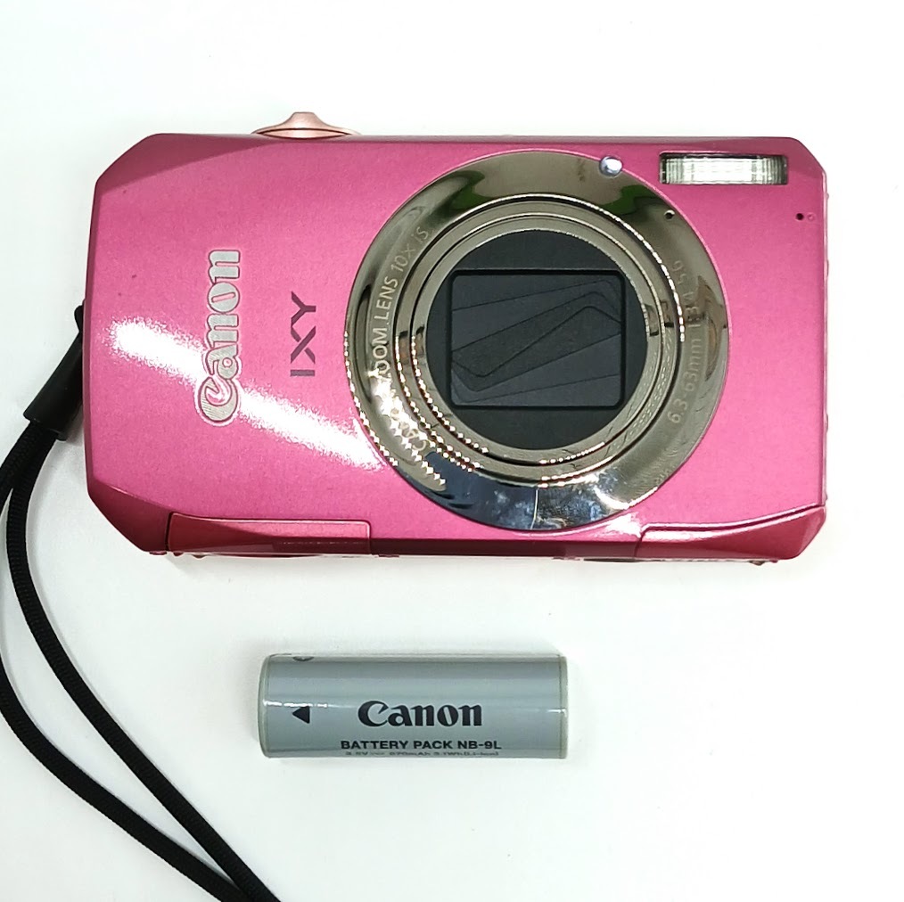 【S-1】Canon キヤノン IXY 50S イクシー PC1561 CANON ZOOM LENS 10x IS 6.3-63mm 1:3.4-5.6 ピンクカラー デジカメ バッテリー拍卖