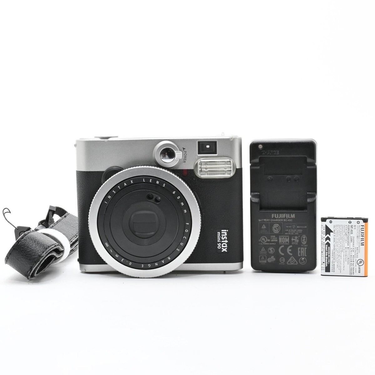 1283<良品>フジフィルム FUJIFILM インスタントカメラ チェキ instax mini 90 ネオクラシック ブラック INS MINI 90 NC拍卖
