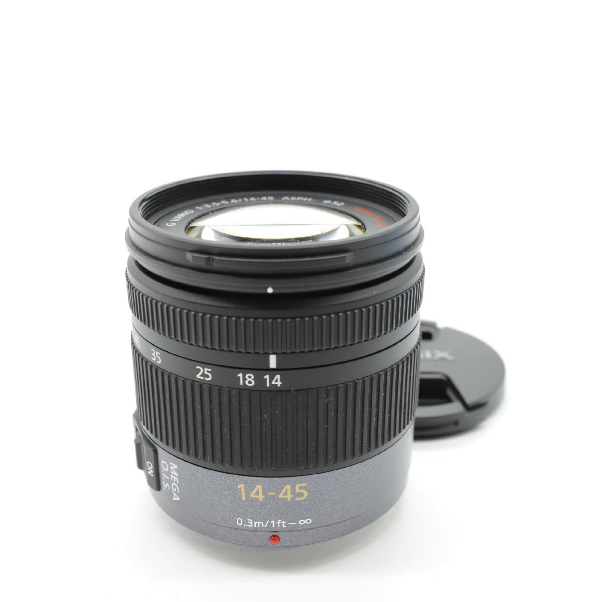 【並品】パナソニック 標準ズームレンズ マイクロフォーサーズ用 ルミックス G VARIO 14-45mm/F3.5-5.6 ASPH/MEGA O.I.S. H-FS014045拍卖