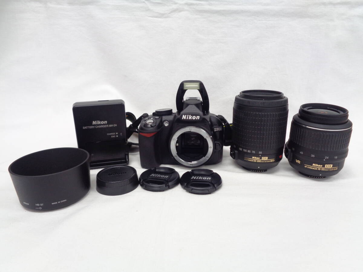 ★稼働美品 Nikon D3100 ボディ・AF-S NIKKOR18-55mm 1:3.5-5.6G・55-200mm 1:4-5.6G☆彡拍卖