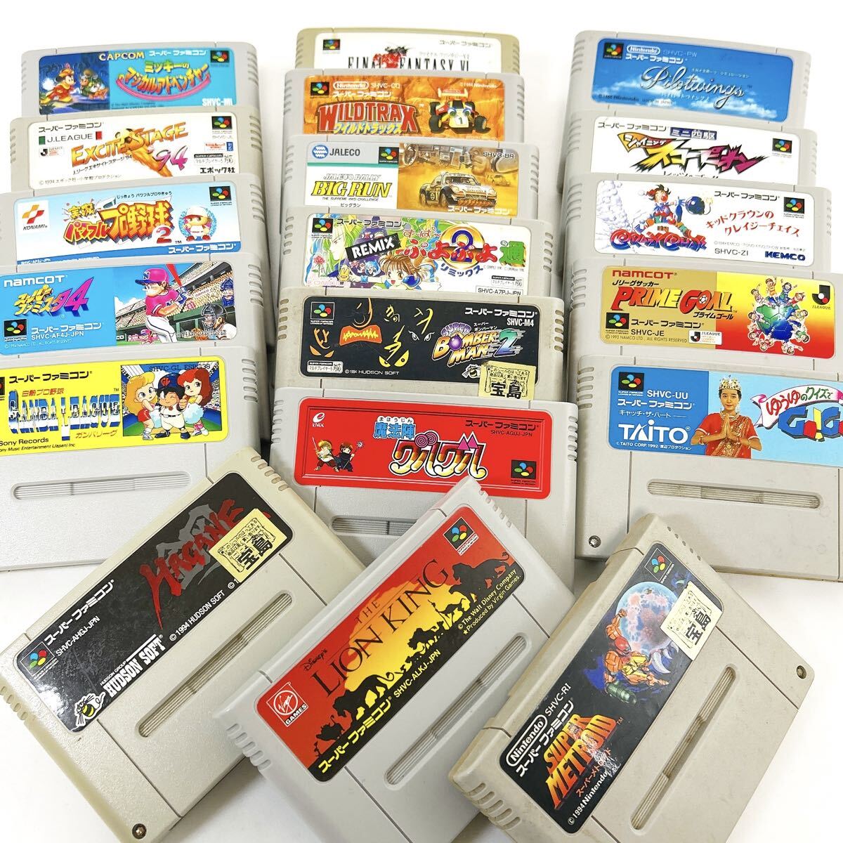 スーパーファミコン 鋼 HAGANE ライオンキング スーパーメトロイド 他 ソフト19本 まとめて alp岩0314長拍卖