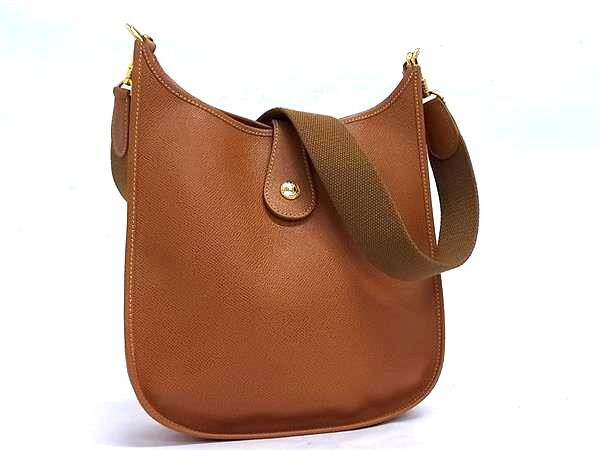 1円 ■新品同様■ HIGH CLASS ハイクラス パンチング レザー×キャンバス ワンショルダーバッグ 肩掛けかばん ブラウン系 BS3970拍卖