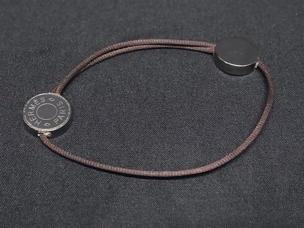1円 HERMES エルメス セリエ ブレスレット アクセサリー レディース メンズ ブラウン系×シルバー系 BS3555拍卖