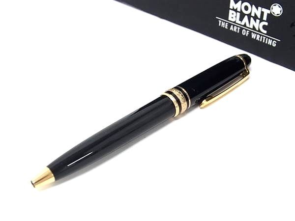 1円 ■極美品■ MONT BLANC モンブラン マイスターシュテュック ツイスト式 ボールペン 筆記用具 ステーショナリー ブラック系 HA1678拍卖