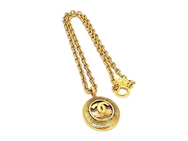 1円 ■美品■ CHANEL シャネル ヴィンテージ ココマーク ネックレス ペンダント アクセサリー レディース ゴールド系 FW3305拍卖