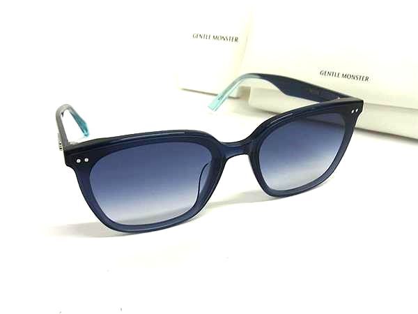 1円 ■新品同様■ Gentle Monster ジェントルモンスター HEIZER サングラス メガネ 眼鏡 レディース メンズ ネイビー系 FT8750拍卖