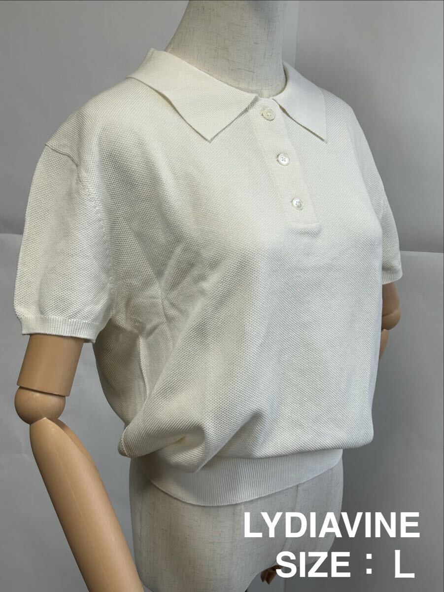 【未使用タグ付】LYDIAVINE◇リディアバイン◇半袖◇ポロシャツ◇L◇拍卖