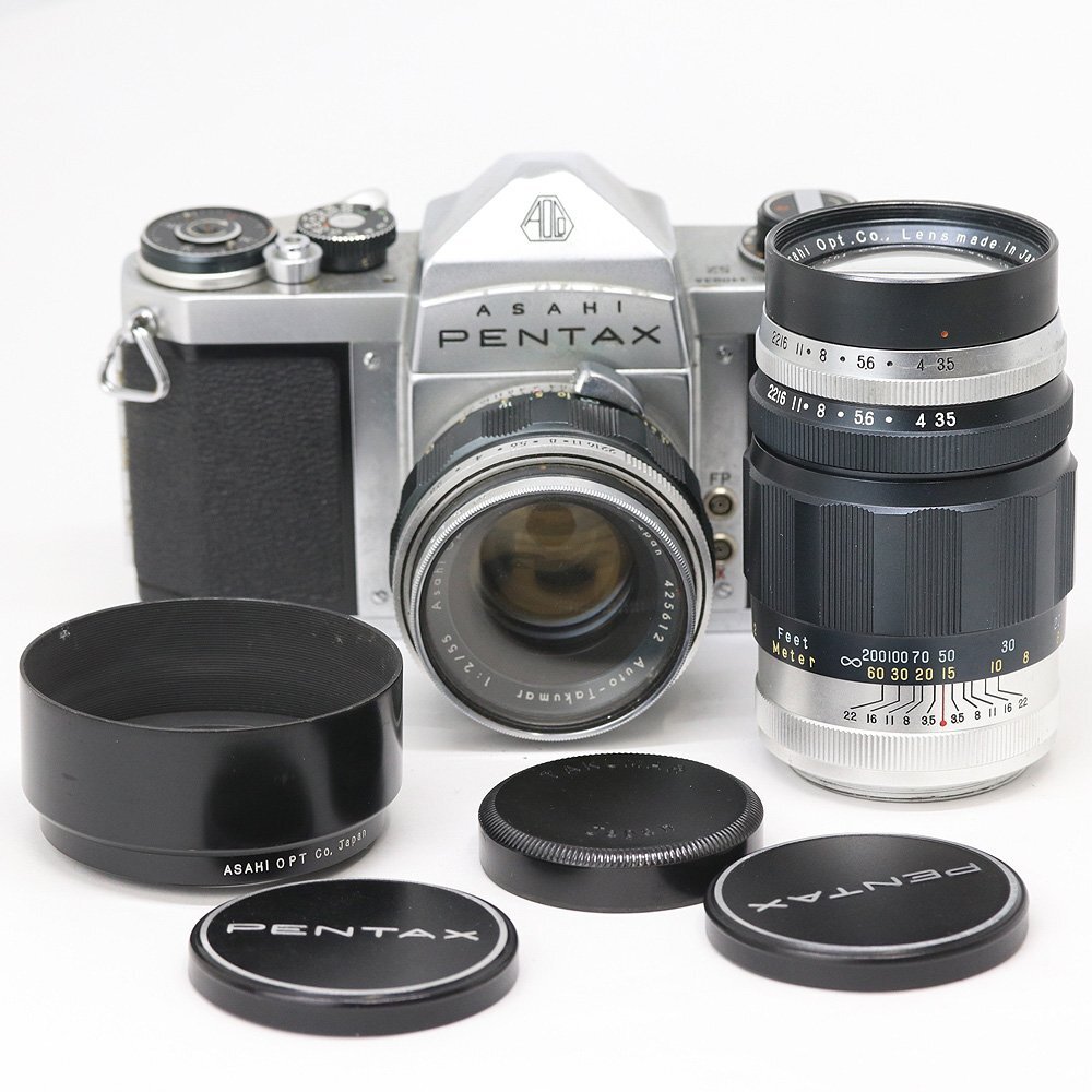 ジャンク品! Pentax ペンタックス S2 55mm F2 135mm F3.5 フイルムカメラ (質屋 藤千商店)拍卖