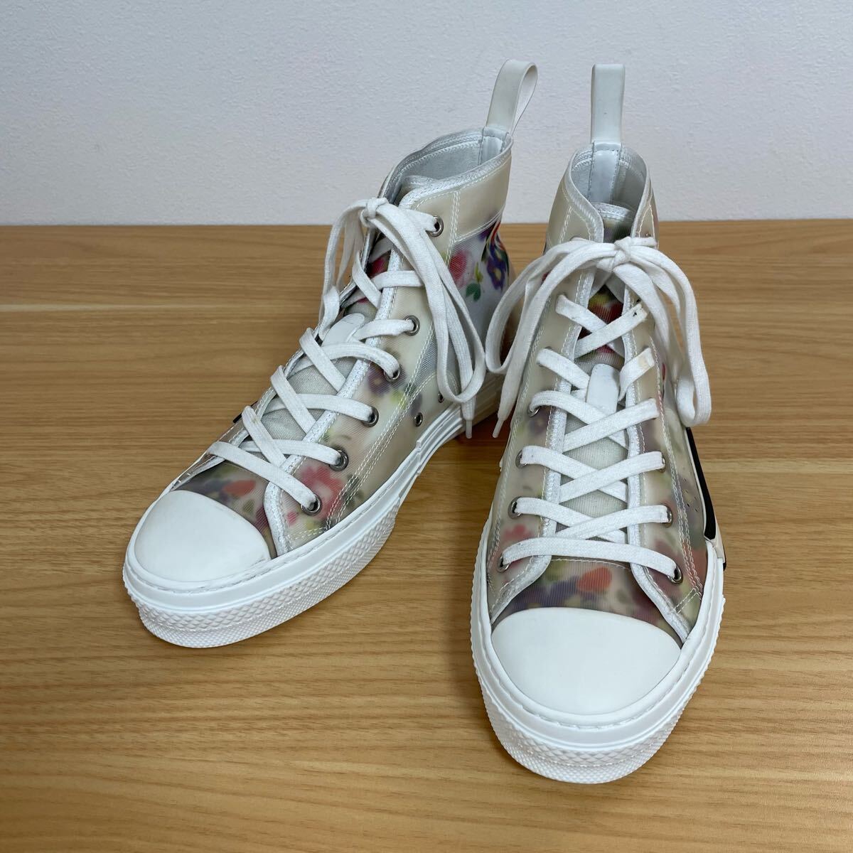 1円 極美品 DIOR ディオール フラワーズ オブリーク ハイカットスニーカー 3SH118YJR 19ELS マルチカラー 40サイズ 16645拍卖