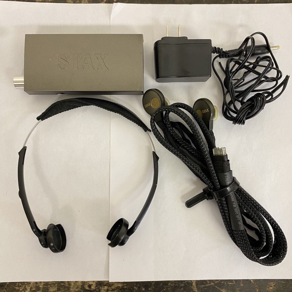 STAX スタックス SRM-001 イヤースピーカー ヘッドホンセット SR 通電確認済み 拍卖