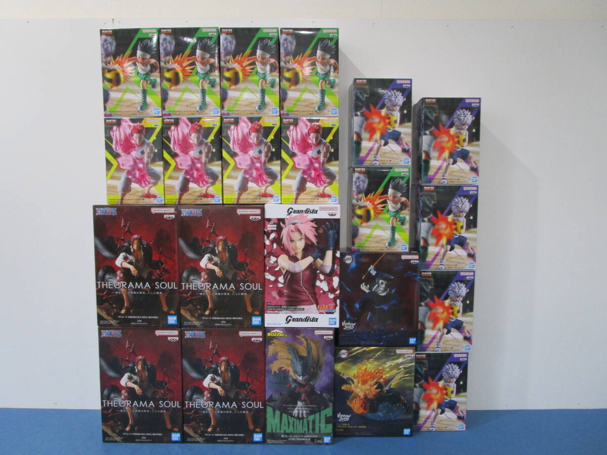 084) 未開封 男コミ系 プライズ フィギュア 22体 まとめ ワンピース/ヒロアカ/鬼滅の刃/ナルト/ハンター×ハンター拍卖