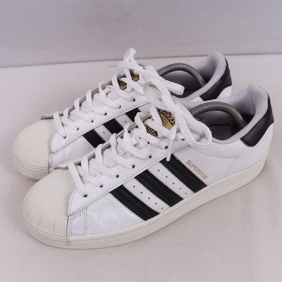 SUPERSTAR 28.0cm/adidas スーパースター アディダス スニーカー 白 ホワイト 黒 金ベロ 中古 古着 メンズ ad7097拍卖