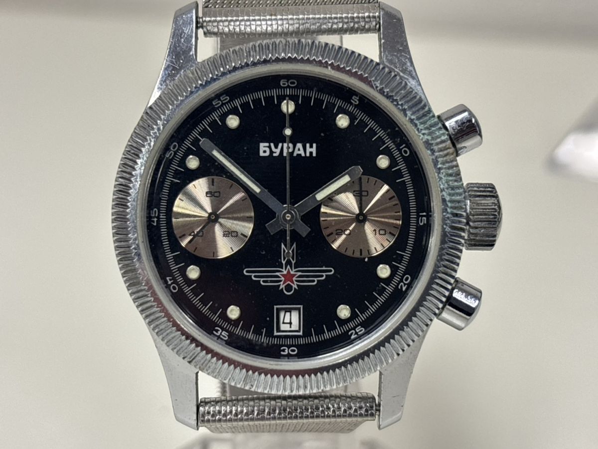 O3578-N37-5030◎Buran ブラン デイト ロシア メンズ 手巻き 腕時計 ※画像参照 現状品①◎拍卖