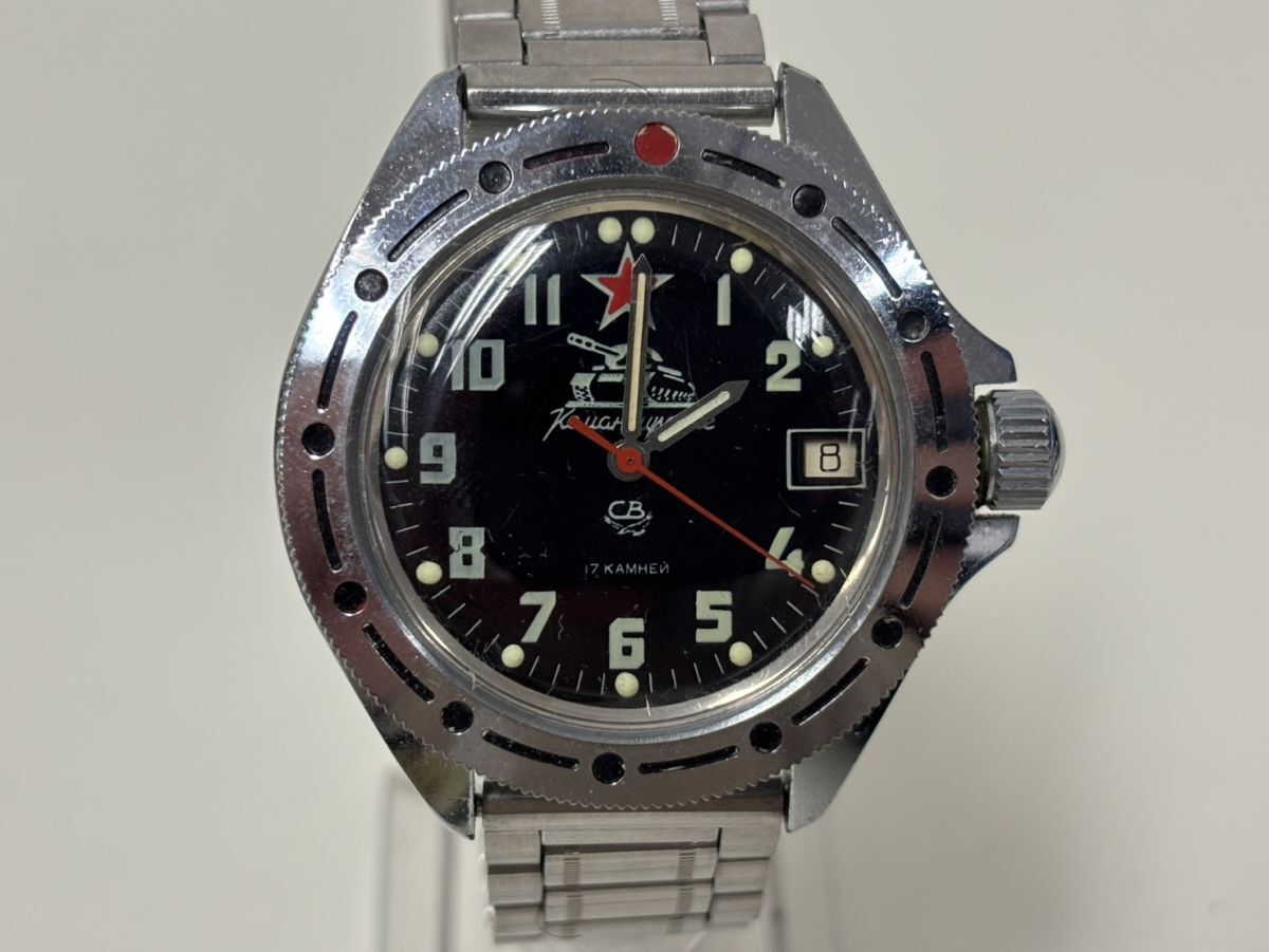 O3327-N37-4942◎VOSTOK ボストーク コマンダスキー メンズ 手巻き 腕時計 ジャンク 現状品①◎拍卖