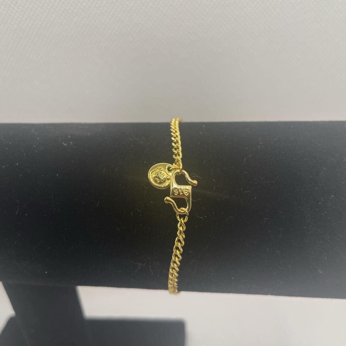 〔1円スタート〕 916 刻印 美品 ブレスレット ゴールド レディース メンズ ヴィンテージ 喜平 遺品整理 チェーン ダブルカット拍卖