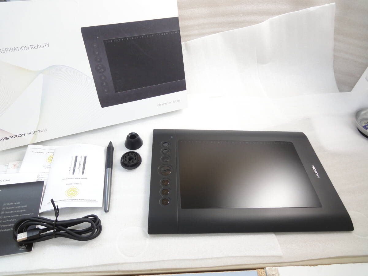 ■HUION/フイオン■スマホ対応/10x6インチ/ペンタブレット/板タブ(ペンタブ)■H610 PRO V2■中古■ ★オークション★拍卖