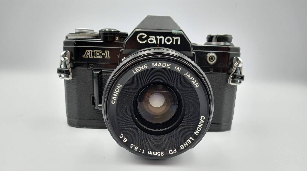 Canon キャノン AE-1 ブラック FD 35mm 1:3.5 動作未確認 ジャンク拍卖