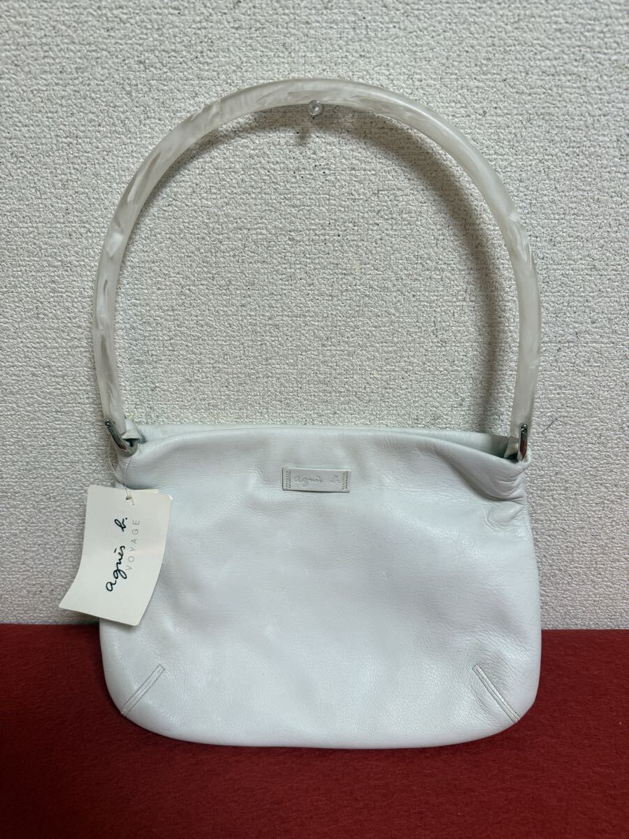 JP3965*バッグ ワンショルダーバッグ アニエスベー ホワイト タグ付き*拍卖