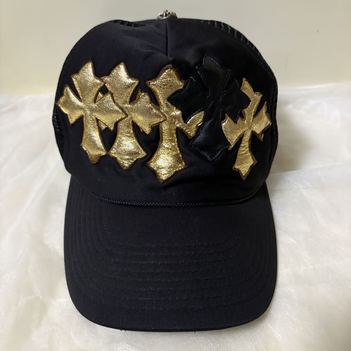 A&G キャップ クロスパッチ CAP 帽子 メッシュキャップ ブラック拍卖
