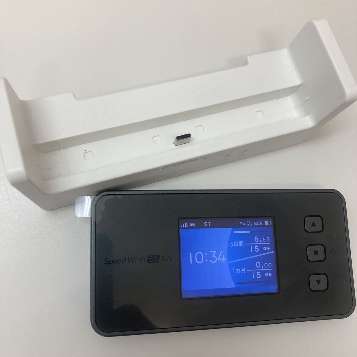 Speed Wi-Fi 5G X11 モバイルルーター NAR01 NEC KDDI ブラックカラー 通電確認済み拍卖