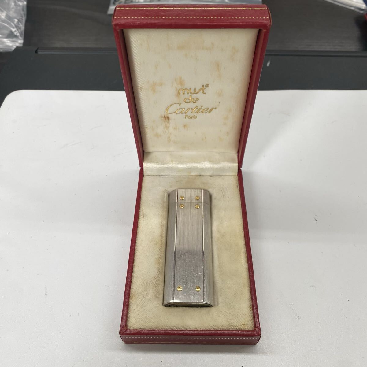 2yhR カルティエ サントスドゥカルティエ ガスライター シルバー×ゴールド Cartier 喫煙具 喫煙グッズ ライター ※火花出ます拍卖