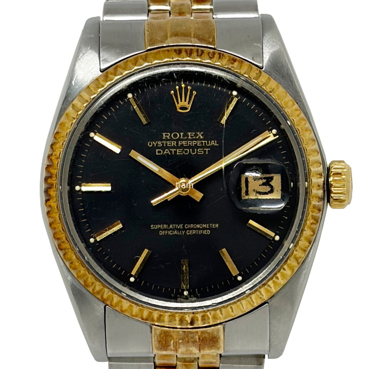 ROLEX ロレックス 1601/3 Date Just デイトジャスト ブラック J73501拍卖