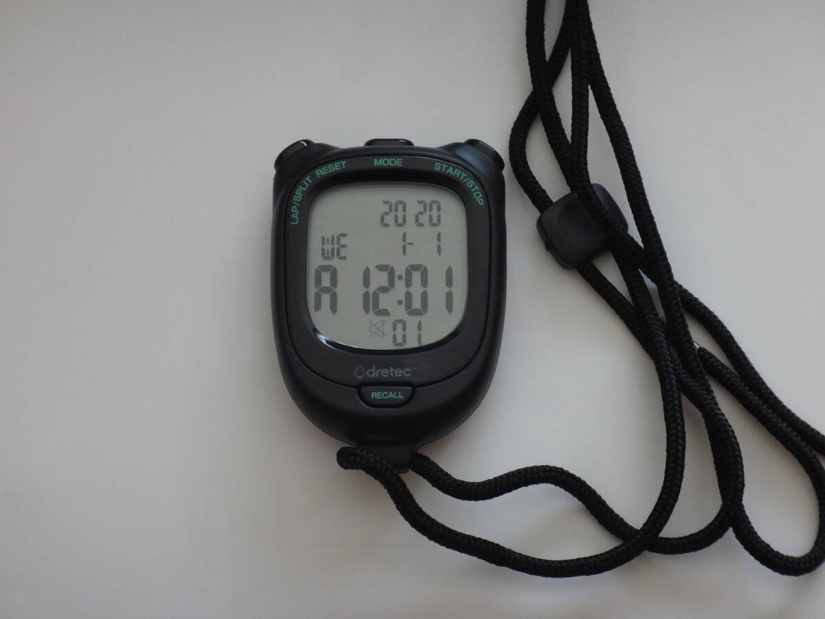 ドリテック ストップウォッチ スピールS ブラック SW-121BK 時間計測 時間測定 日本メーカー dretec拍卖